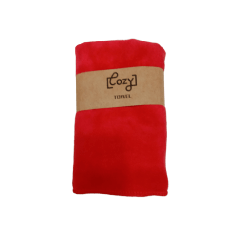 COZY ผ้าไมโครไฟเบอร์ รุ่น  BQ015-RD ขนาด 30x70 ซม. สีแดง