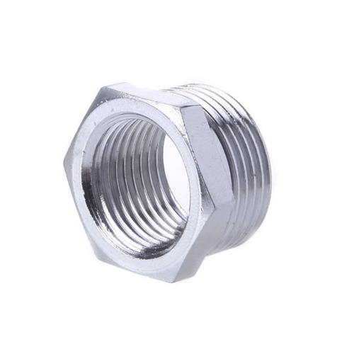 GROSNA ข้อต่อตรงลดทองเหลือง ผม. 1x1/2 ชุปโครเมี่ยม รุ่น YF-5018