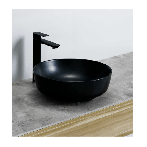Verno อ่างล้างหน้าวางบนเคาน์เตอร์ก๊อกนอกอ่าง รุ่น เมแกน  VN-601C-YA สีดำแมท