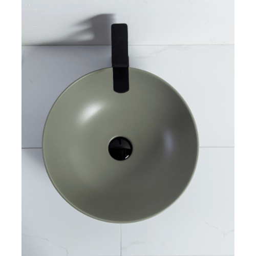 Verno อ่างล้างหน้าวางบนเคาน์เตอร์ก๊อกนอกอ่าง **ไม่รวมก๊อกน้ำ** รุ่น เมแกน  VN-601C-LG สีเทาแมท