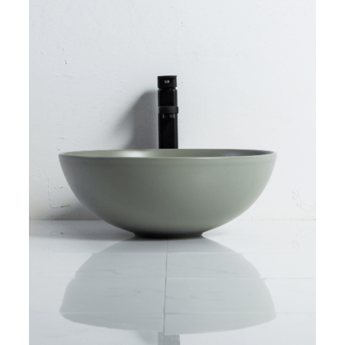 Verno อ่างล้างหน้าวางบนเคาน์เตอร์ก๊อกนอกอ่าง **ไม่รวมก๊อกน้ำ** รุ่น เมแกน  VN-601C-LG สีเทาแมท