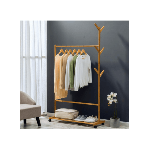 SAKU ราวแขวนอเนกประสงค์ ขนาด 38×80×176ซม. สีไม้ JD08