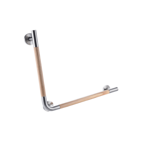 Verno ราวทรงตัวรูปตัว L รุ่น PQS-HT09 ขนาด 47x62 ซม. หนา 32 มม. ไม้สน