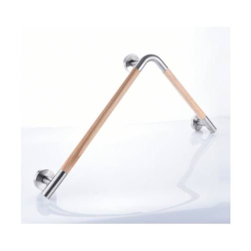 Verno ราวทรงตัวรูปตัว L รุ่น PQS-HT09 ขนาด 47x62 ซม. หนา 32 มม. ไม้สน