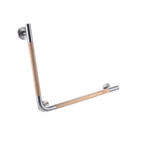 Verno ราวทรงตัวรูปตัว L รุ่น PQS-HT09 ขนาด 47x62 ซม. หนา 32 มม. ไม้สน