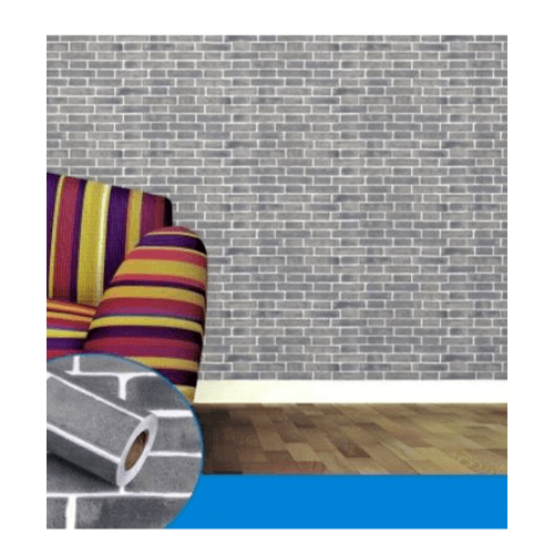 TAPIO วอลเปเปอร์  45ซม.x10ม. ลายอิฐ BYD004 สีเทา