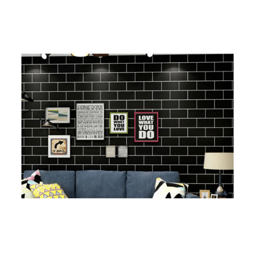 TAPIO วอลเปเปอร์  45ซม.x10ม. ลาย Brick BYD019 สีดำ