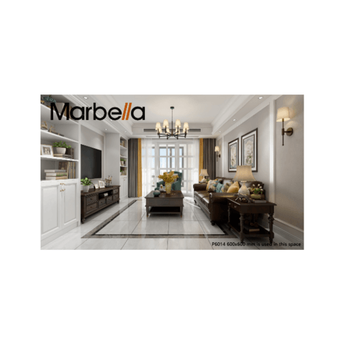 Marbella กระเบื้องพอร์ซเลน 60x60 ซม. ซเลน เลกเซ-ไลท์เกรย์ P6014 Glossy (4P) Random