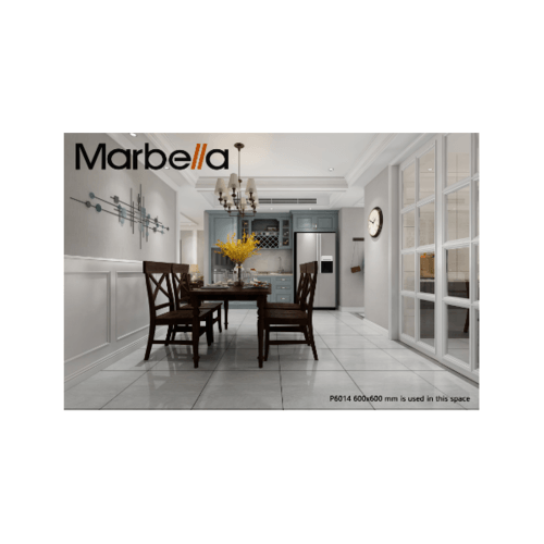 Marbella กระเบื้องพอร์ซเลน 60x60 ซม. ซเลน เลกเซ-ไลท์เกรย์ P6014 Glossy (4P) Random
