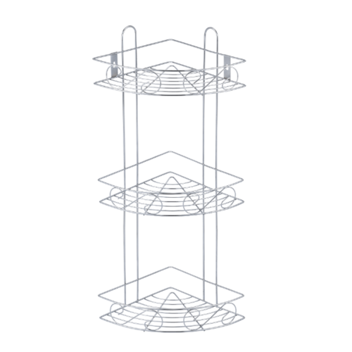 Iris ตะแกรงชั้นวางของอเนกประสงค์เข้ามุม 3 ชั้น รุ่น iPQS-TQ-0806 ขนาด 13x35x16 ซม.