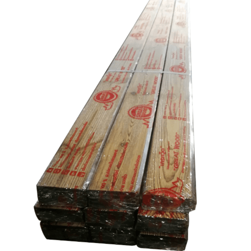 GREAT WOOD ไม้ระแนง ไม้สนรัสเซีย เคลือบ UV (5แผ่น/แพ็ค) PB02C-UV-LIGHT 8.5x290x0.8ซม. LIGHT BROWN