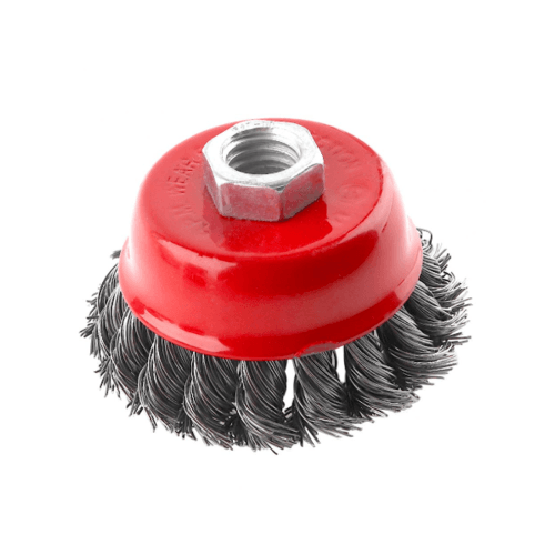 แปรงลวดเหล็กรูปถ้วยแบบถักเปีย HM-TS25125 ขนาด 2.5