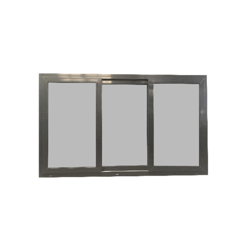WELLINGTAN หน้าต่างไวนิล บานเลื่อน SFS (2-T) GYW2001 180x110ซม. สีขาว-เทา พร้อมมุ้ง
