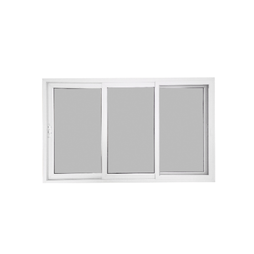 WELLINGTAN หน้าต่างไวนิล บานเลื่อน SFS (2-T) GYW2001 180x110ซม. สีขาว-เทา พร้อมมุ้ง