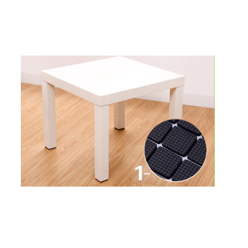 ยางรองขาโต๊ะกันพื้นทรงสี่เหลี่ยม ขนาด:38*38*4มม. รุ่นE1F38 สีดำ