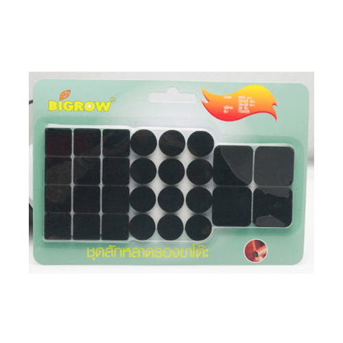 BIG ROW ชุดสักหลาดรองขาโต๊ะกันพื้น รุ่นF5M28 สีดำ F5M28