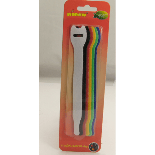 BIGROW แถบผ้าหนามเตยพันสาย 6 สี ขนาด 22*12.5*150 มม. รุ่น ST05