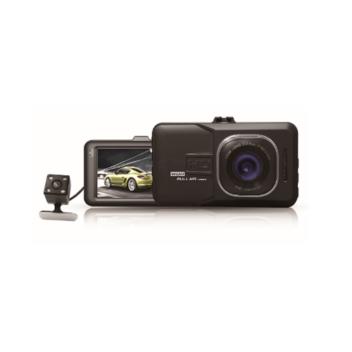 EVISION กล้องติดรถยนต์ (กล้องหน้าและหลัง) (3 นิ้ว) ขนาด 8.70x3.35x5.30 ซม. CD-060R สีดำ