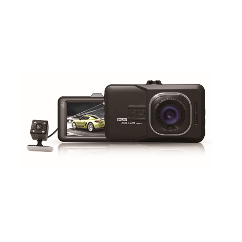 EVISION กล้องติดรถยนต์(กล้องหน้าและหลัง) รุ่น CD-060R (3นิ้ว) ขนาด 8.70x3.35x5.30cm สีดำ