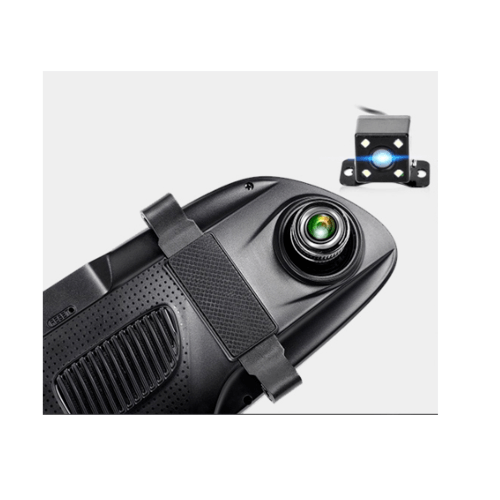 EVISION กล้องติดรถยนต์แบบกระจก(กล้องหน้าและหลัง) รุ่น CD-500R (5นิ้ว) ขนาด 31x8.20x3.20cm สีดำ