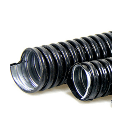 V.E.G. ท่ออ่อนเหล็กหุ้ม PVC ½ นิ้ว 50M/ม้วน สีดำ