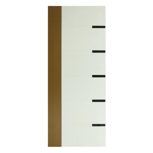 HOLZTUR ประตูเมลามีน เซาะร่อง MD-MD30 80x200ซม. สีสักทอง-ขาว-ดำ