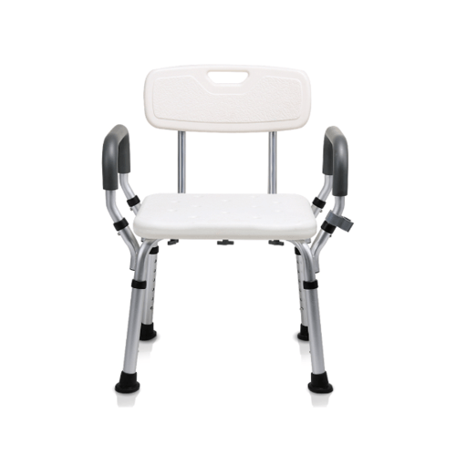 Verno เก้าอี้อาบน้ำมีพนักพิงและที่วางแขน รุ่น KDB799(JL6002)  สีขาว