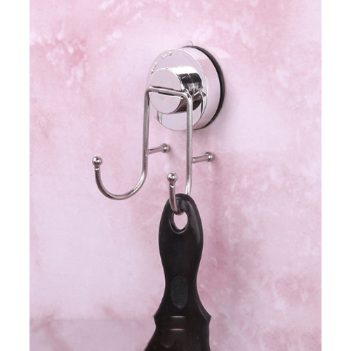 Iris ขอแขวนผ้าสแตนเลสคู่ติดผนังแบบสูญญากาศ รุ่น ZXYC013 ขนาด 3 x 9 x 12 ซม. สีโครเมี่ยม