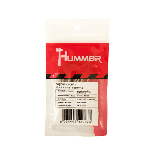 HUMMER สกรูเกลียวปล่อยหัว F-HM7112 ขนาด 7x1-1/2