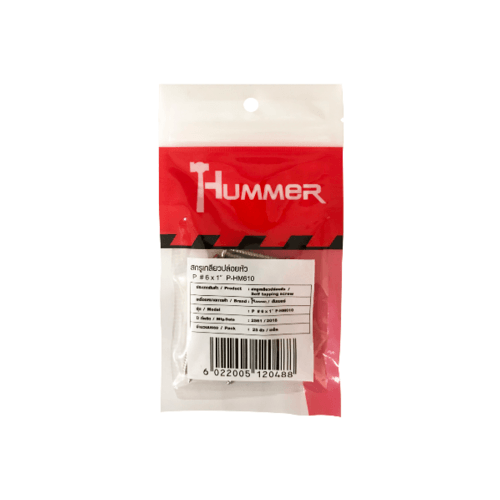 HUMMER สกรูเกลียวปล่อยหัว P-HM610 ขนาด 6X1 (25ตัว/แพ็ค)