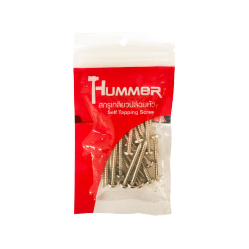 HUMMER สกรูเกลียวปล่อยหัว P-HM6112 ขนาด 6X1-1/2 (25ตัว/แพ็ค)