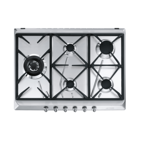 Smeg เตาแก๊สแบบฝังหน้าสเตนเลส 5 หัวเตา SRV575GH5 SMEG SRV575GH5