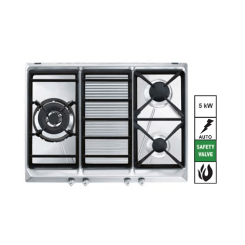 Smeg เตาแก๊สแบบฝัง 3หัว รุ่น SRV573XG SMEG SRV573XG