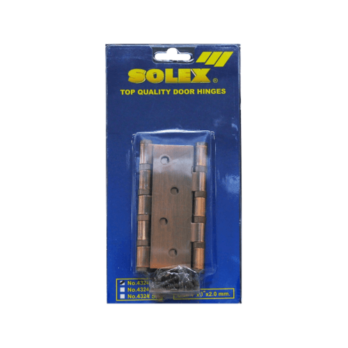 SOLEX บานพับเหล็ก 4324 No.3 AC 4 สีทองแดงรมดำ (แพ็ค 2)
