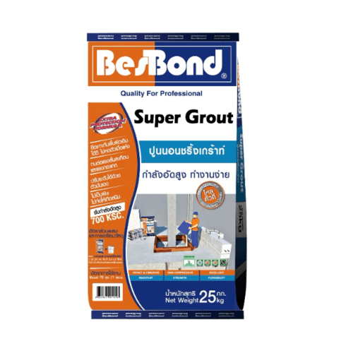 BESBOND ปูนนอนชริงค์เกราท์   25 กก.  สีเทา