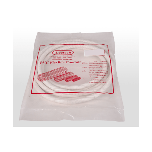 LEETECH ท่อลูกฟูก 3/8 นิ้ว ยาว 5 เมตร PF103-5W สีขาว