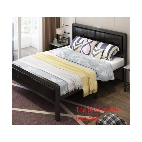 Truffle เตียงเหล็กหัวเบาะ 6ฟุต T180-BR 180x200x35 ซม. (1/2)