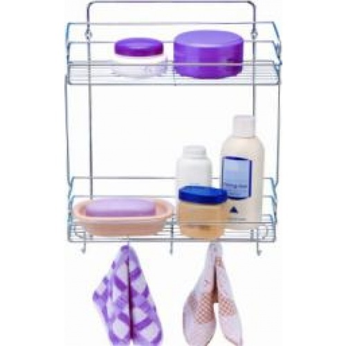 Iris ตะแกรงชั้นวางของอเนกประสงค์ 2 ชั้น รุ่น โนล่า PQS-TQ-0831B ขนาด 28x14x58 ซม.