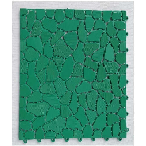 Primo แผ่นกันลื่นPVCลายหินเล็ก (4ชิ้น/แพ๊ค) รุ่น Rock Stone BYF003-GN  ขนาด 28×28 ซม. สีเขียว