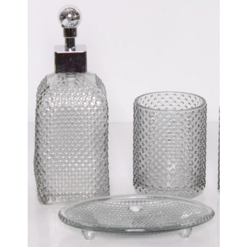 Primo ชุดเซ็ทกระปุกห้องน้ำ 3 ชิ้น รุ่น ZBBW006-GY   สีเทา