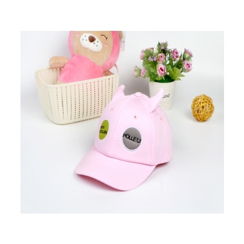 USUPSO หมวกเบสบอลเด็กปักวงกลม (สีชมพู)
