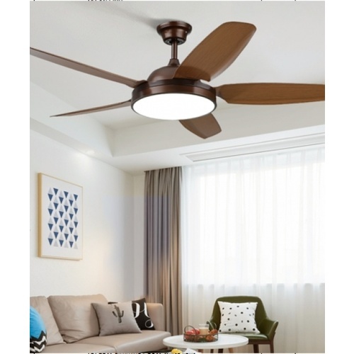 EILON โคมไฟพัดลมเพดาน LED 2x24W 5 ใบพัด 52