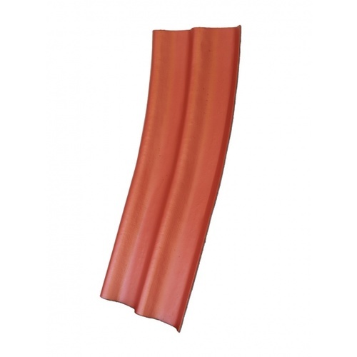โอฬาร กระเบื้องปลายงอน-ซ้าย 0.5x50x120 ซม. ลอนคู่