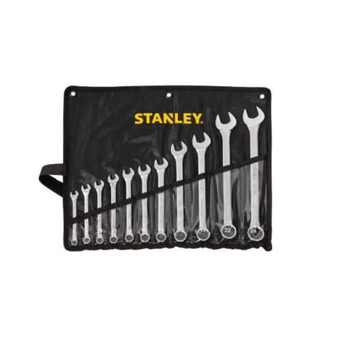 STANLEY ชุดประแจแหวนข้าง ปากตาย 12 ชิ้น +ซองผ้าสีดำ รุ่น STMT80943-8
