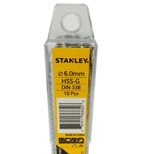 STANLEY ดอกเจาะเหล็ก HSS 6 มม.(10pcs.) รุ่น STA50079B10
