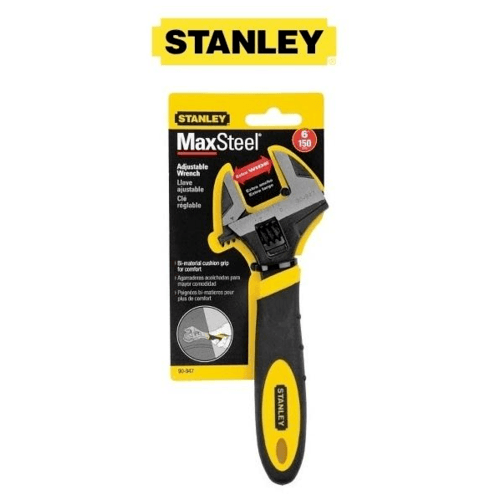 STANLEY ประแจเลื่อนด้ามหุ้มยาง 90-950 สีเหลือง