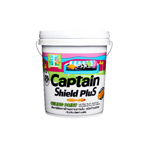 CAPTAIN สีทาฝ้าเพดาน สีทาฝ้าเพดาน กัปตัน(สีควันบุหรี่)C999 ถัง. ควันบุหรี่ -ด้าน
