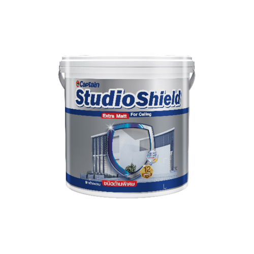 Captain สีทาฝ้าเพดาน สตูดิโอชิลด์ ด้าน #SC001 1 กล. สีขาว