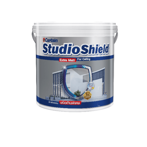 Captain สีทาฝ้าเพดาน สตูดิโอชิลด์ ด้าน #SC002 1 กล. สีควันบุหรี่