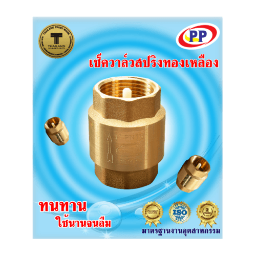 PP เช็ควาล์วสปริงทองเหลือง 1/2